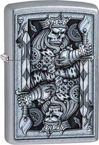 Zippo Steampunk King Of Spades Street Chrome 29877