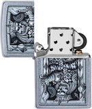 Zippo Steampunk King Of Spades Street Chrome 29877