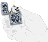 Zippo Steampunk King Of Spades Street Chrome 29877