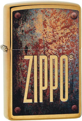 Zippo Rust Patina Brushed Brass 29879