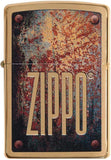 Zippo Rust Patina Brushed Brass 29879