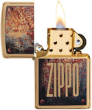 Zippo Rust Patina Brushed Brass 29879