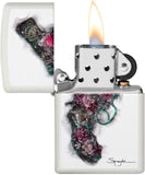 Zippo Spazuk Flower Pistol White Matte 29894