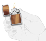 Zippo Woodchuck USA Cedar Brushed Chrome 29900