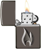 Zippo Flame Design Black Ice 29928