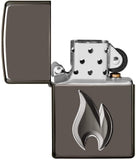 Zippo Flame Design Black Ice 29928