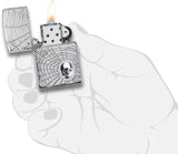 Zippo Spider Web Skull Design 29931