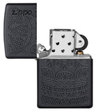 Zippo Tone on Tone Design Black Matte 29989