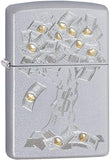 Zippo Money Tree Design Satin Chrome 29999