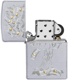 Zippo Money Tree Design Satin Chrome 29999