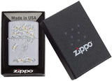 Zippo Money Tree Design Satin Chrome 29999