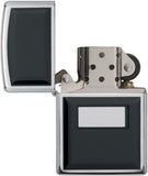 Zippo Ultralite Black Emblem High Polish Chrome 355