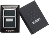 Zippo Ultralite Black Emblem High Polish Chrome 355