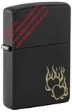 Zippo Fire Heart Design Black Matte 46004