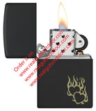 Zippo Fire Heart Design Black Matte 46004