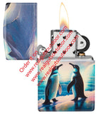 Zippo Penguin Design Glow in the Dark Green Matte 46014