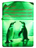 Zippo Penguin Design Glow in the Dark Green Matte 46014