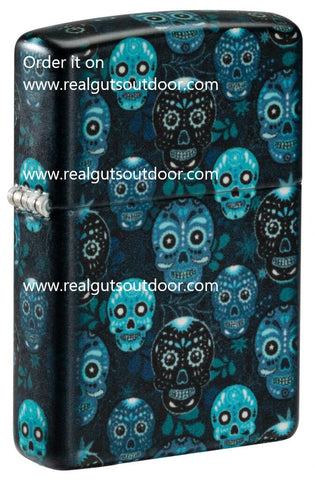 Zippo Sugar Skull Design Glow in the Dark 540 Color 46017