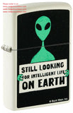 Zippo Buck Wear™ Alien Design Glow in the Dark Green Matte 46092