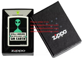 Zippo Buck Wear™ Alien Design Glow in the Dark Green Matte 46092