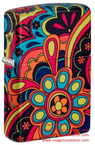 Zippo Flower Power Design bright and groovy 540 Color multicolor design 46128