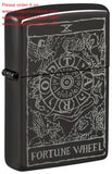 Zippo Wheel of Fortune Tarot Design High Polish Black 46138