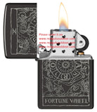 Zippo Wheel of Fortune Tarot Design High Polish Black 46138