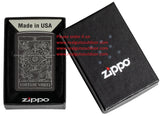 Zippo Wheel of Fortune Tarot Design High Polish Black 46138