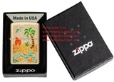 Zippo Day At the Beach Design High Polish Brass Fusion 46140