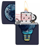 Zippo Black Light Toxic Waves Design Navy Matte 46143