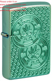 Zippo Toker Chips Design Armor® High Polish Green two-sided Deep Carve 46144