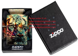Zippo Painted Tiger Design 540 Tumbled Brass 46145