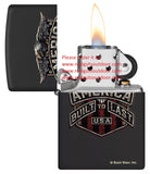 Zippo Buck Wear Eagle Design Black Matte 46158