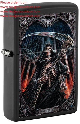 Zippo Anne Stokes Reaper-Final Verdict Design Black Matte 46164