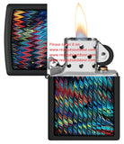 Zippo Paint Pour Design Color Image Black Matte 46169