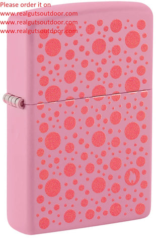 Zippo Polka Dot Design Color Image Pink Matte 46170