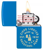 Zippo Seal Design Sky Blue Matte 46173
