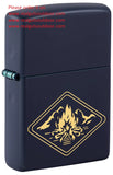 Zippo Campfire Theme Design Navy Matte 46174