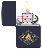 Zippo Campfire Theme Design Navy Matte 46174