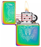 Zippo Mystic Wolf Design Multi Color 46176