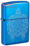 Zippo Sea Turtle Design Photo High Polish Blue Finish 46177