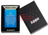 Zippo Sea Turtle Design Photo High Polish Blue Finish 46177