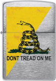 Zippo Dont Tread On Me Gadsden Flag Design Brushed Chrome 48118