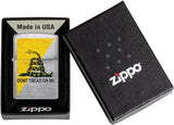 Zippo Dont Tread On Me Gadsden Flag Design Brushed Chrome 48118