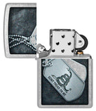 Zippo Dont Tread On Me Dog Tag Design Street Chrome 48119