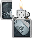 Zippo Dont Tread On Me Dog Tag Design Street Chrome 48119