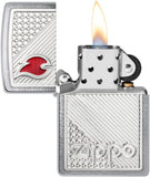 Zippo Tiles Emblem Design Brushed Chrome 48126