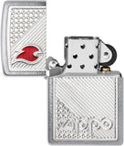 Zippo Tiles Emblem Design Brushed Chrome 48126