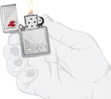 Zippo Tiles Emblem Design Brushed Chrome 48126