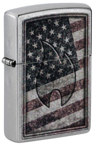 Zippo Americana Flame Design Street Chrome 48180